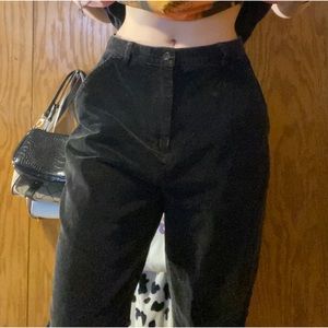 womens vintage black corduroy pants